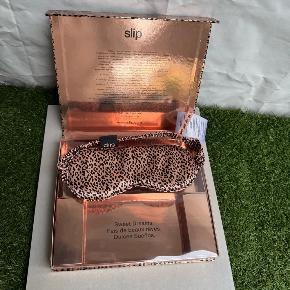 Slip Leopard Print Sleep Mask brand new in box made out of 100% Silk